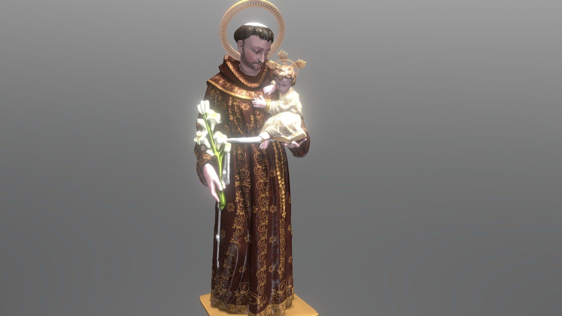 1920x1080 saint anthony of padua Royalty Free 3D model by ikonosarvi82 [5cbf7ac], Desktop