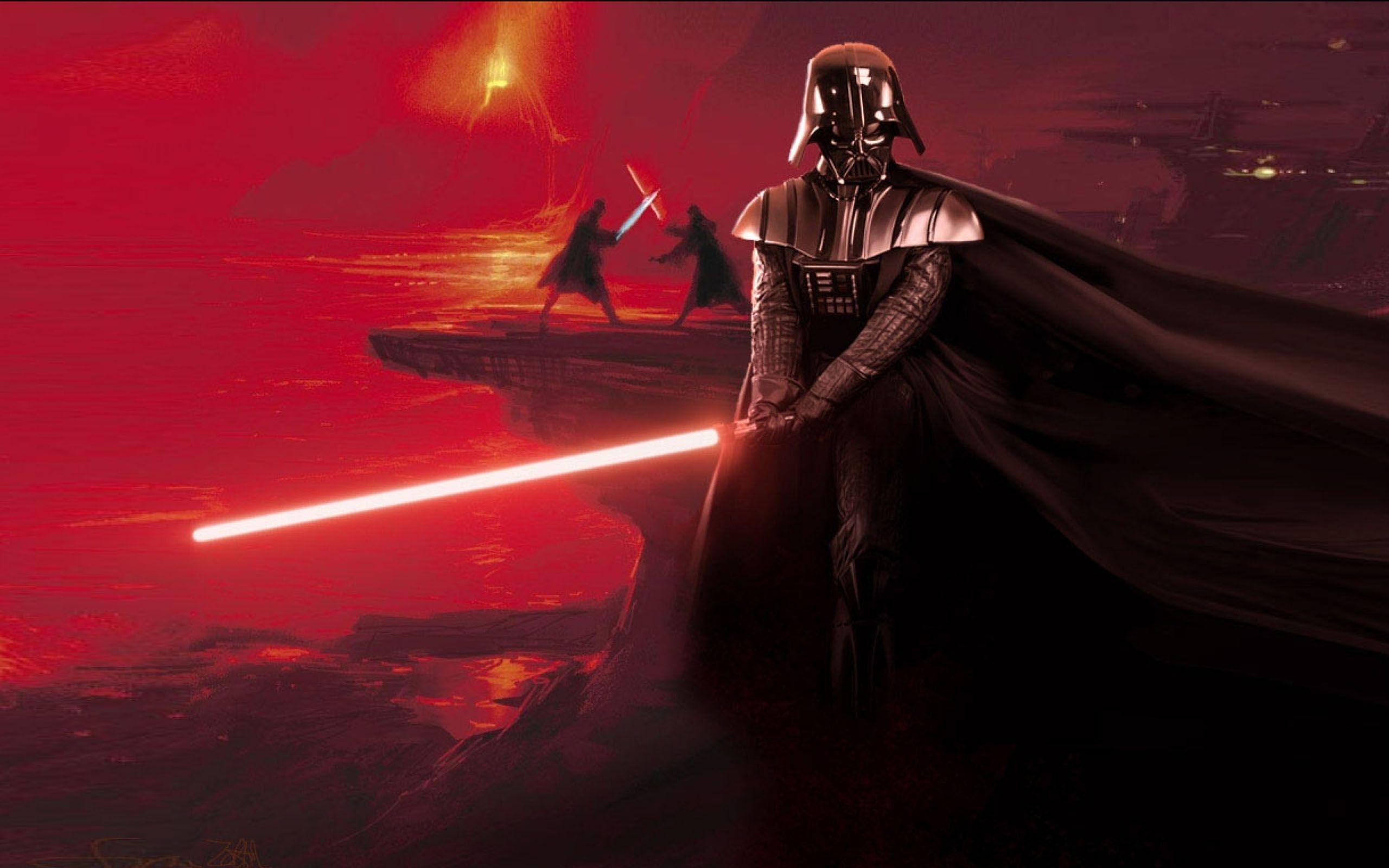 2560x1600 Star Wars Darth Vader Sith Lava Lightsabers Wallpaper HD, Desktop