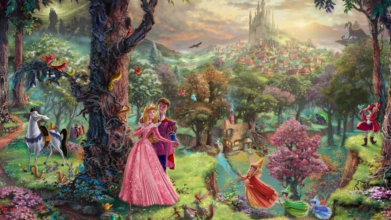 1280x720 Thomas Kinkade Disney Dreams Princess Wallpaper, Desktop