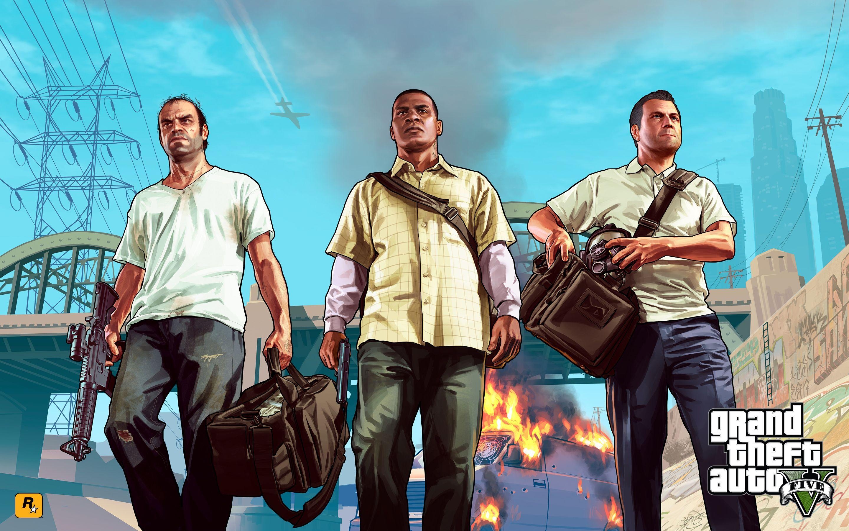 2880x1800 GTA 5 Michael Franklin Trevor Wallpaper Free GTA 5 Michael, Desktop