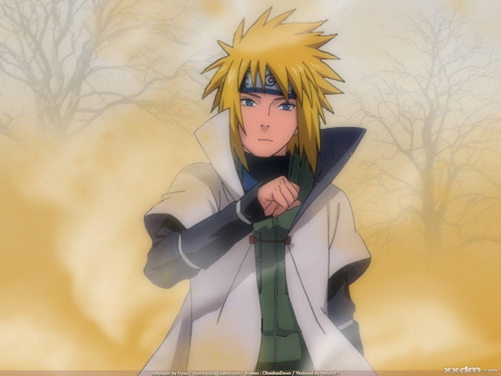 1600x1200 minato namikaze the yellow flash smoke blue, Desktop