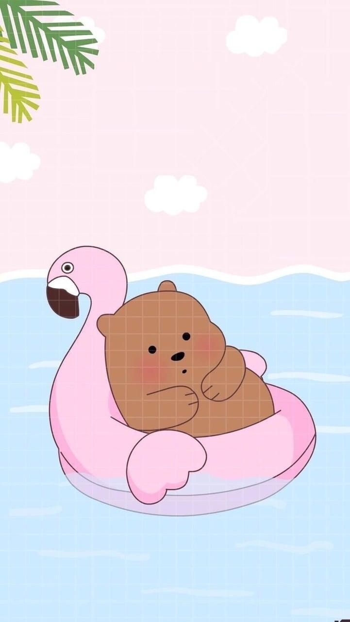 730x1280 Grizzly Flamingo Ocean Sunny Cute shared, Phone