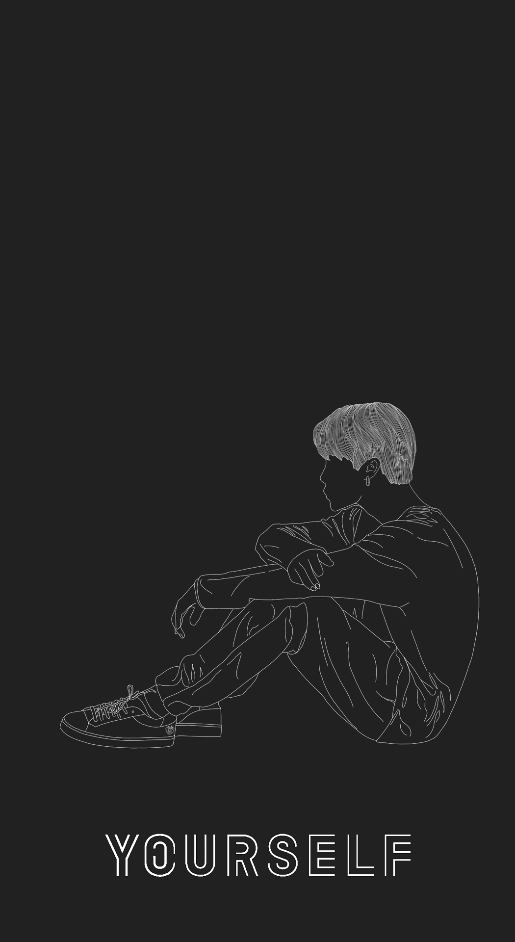 1050x1920 love yourself: hoseok x jimin lineart + minimalist, Phone