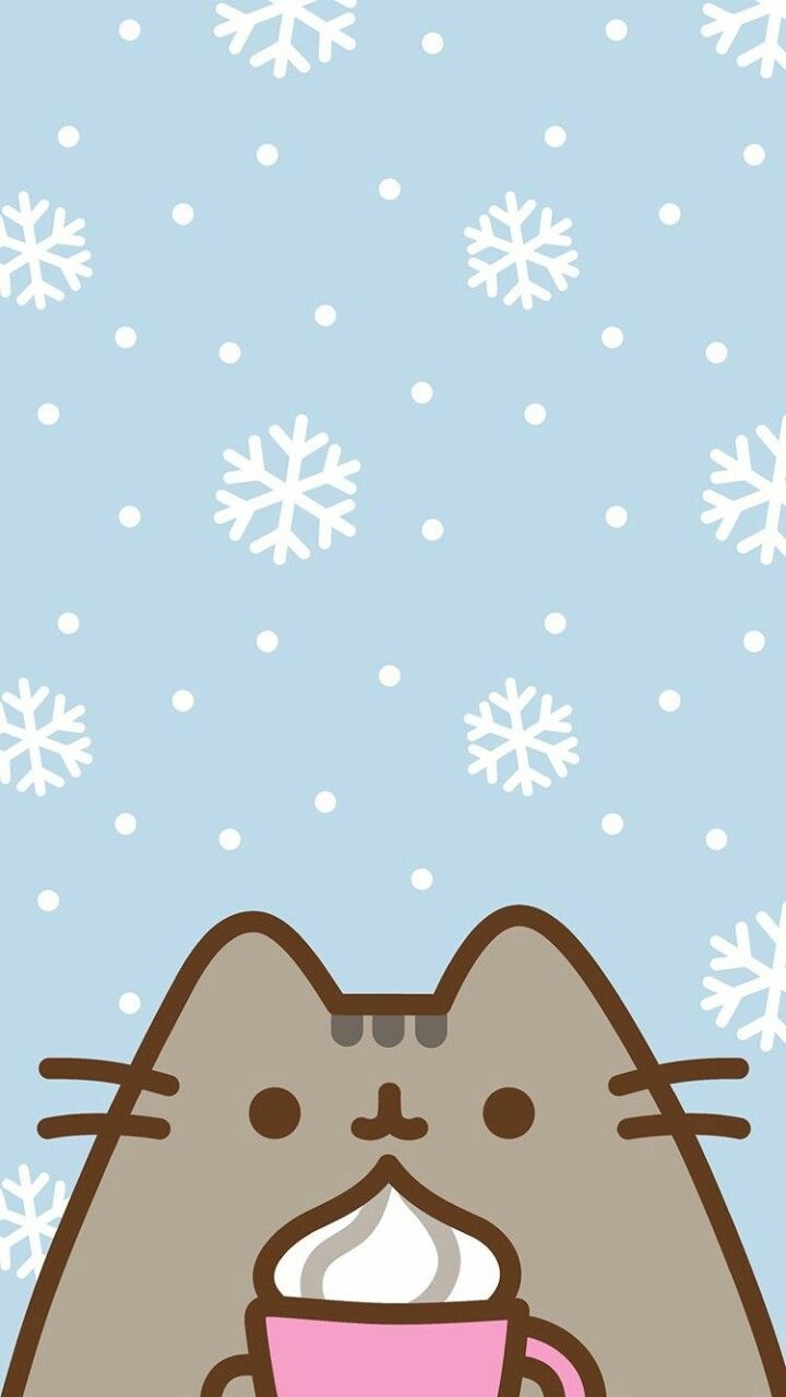 720x1280 Autumn Pusheen Wallpaper. Christmas phone wallpaper, Winter wallpaper, Cute christmas wallpaper, Phone