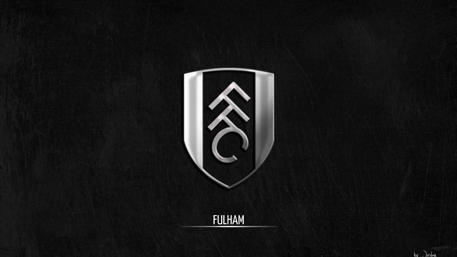 1600x900 Cool Black And Silver Wallpaper Of Fulham FC's Logo, Desktop