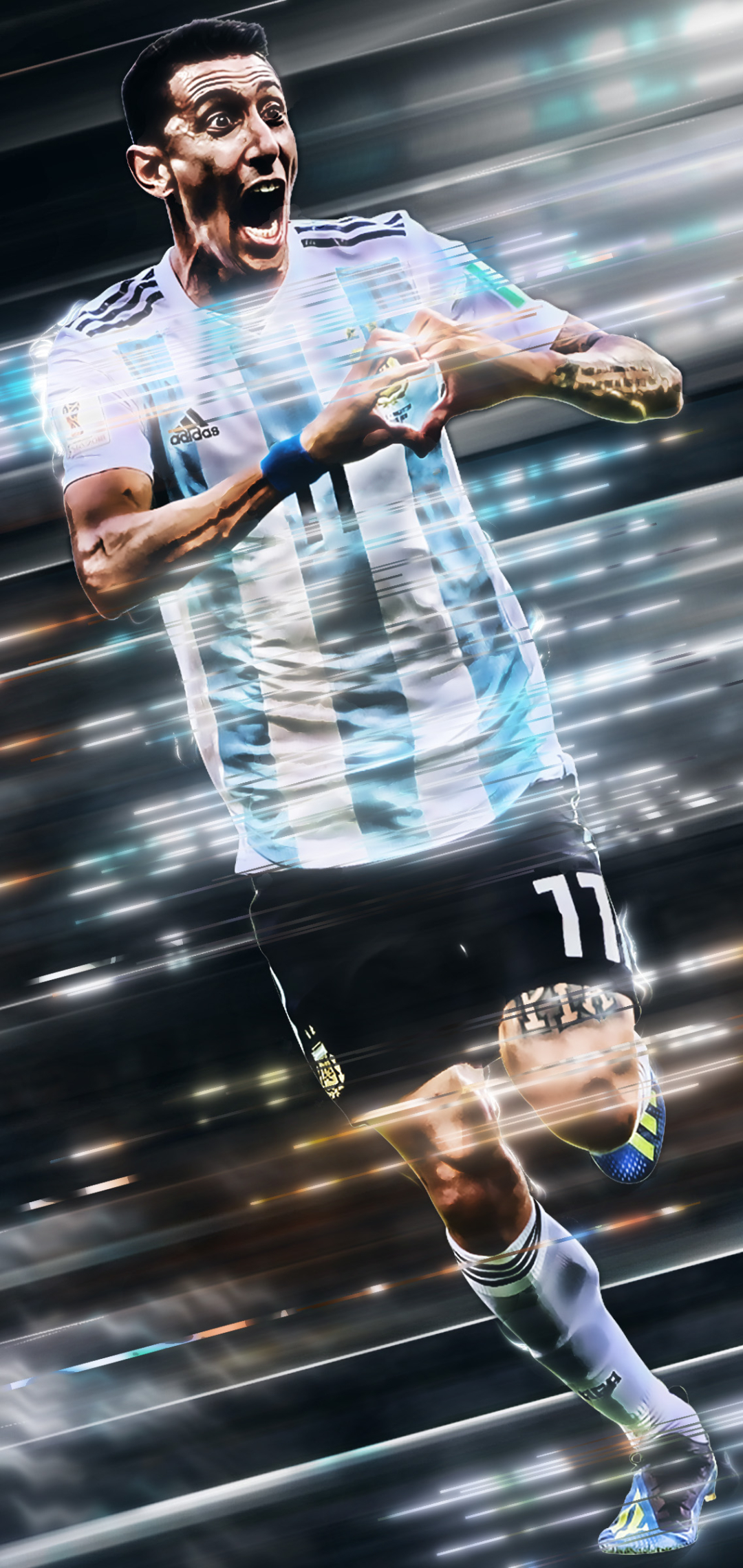 1080x2280 Sports Ángel Di María, Phone