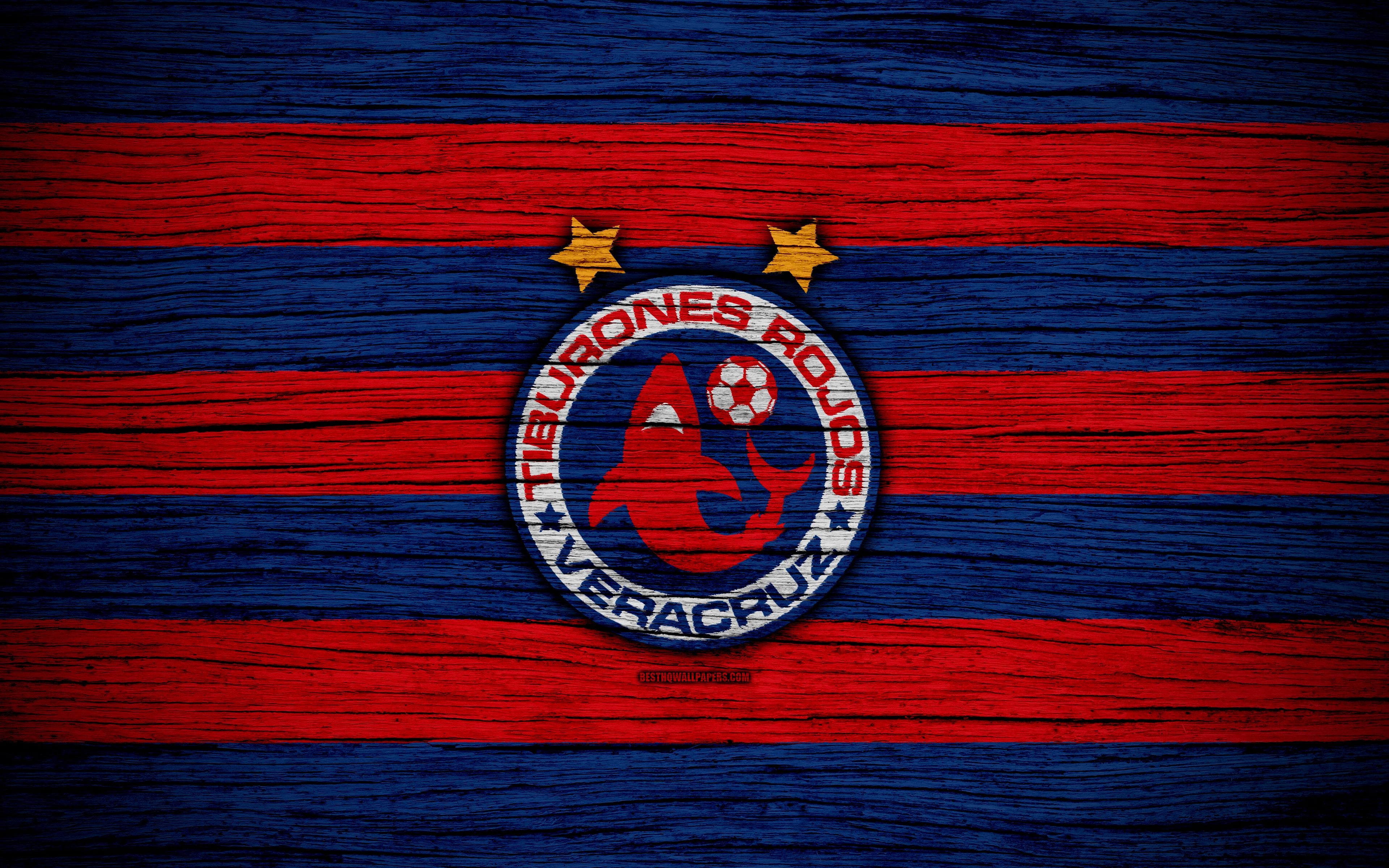 3840x2400 Download wallpaper Veracruz FC, 4k, Liga MX, football, Primera, Desktop