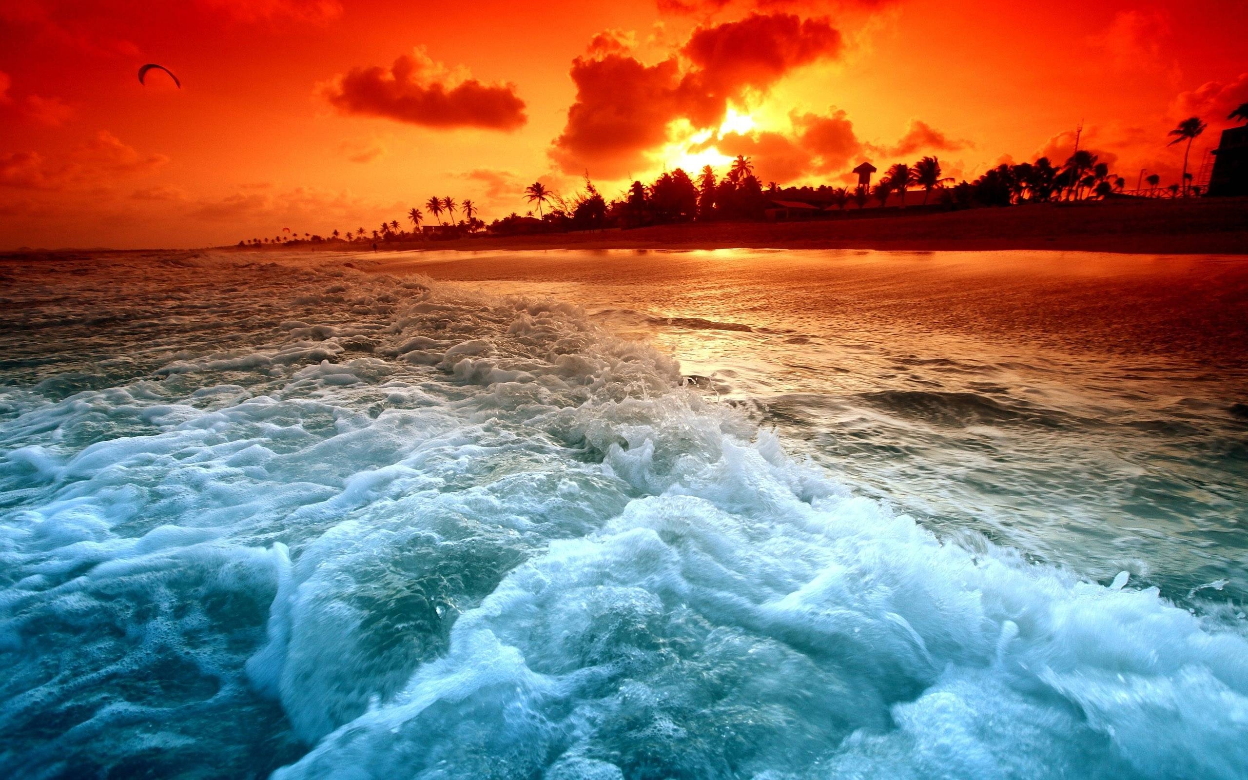 2560x1600 Ocean Sunset Wallpaper. HD Wallpaper Image, Desktop