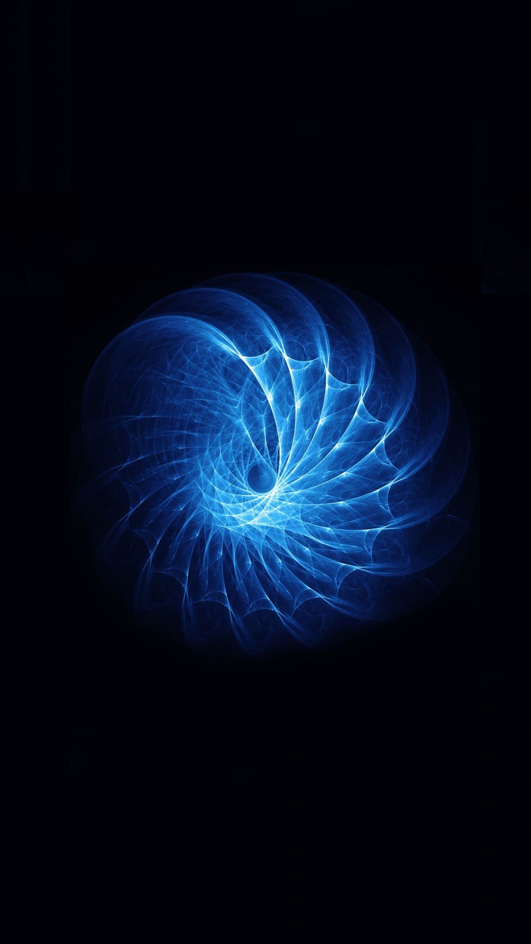 1080x1920 Blue spiral, dark, minimal wallpaper. Minimal wallpaper, iPhone, Phone