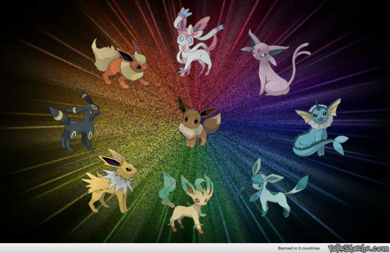 1270x820 Wallpaper Of The Eevee Evolutions Pokestache Evolutions HD Wallpaper, Desktop