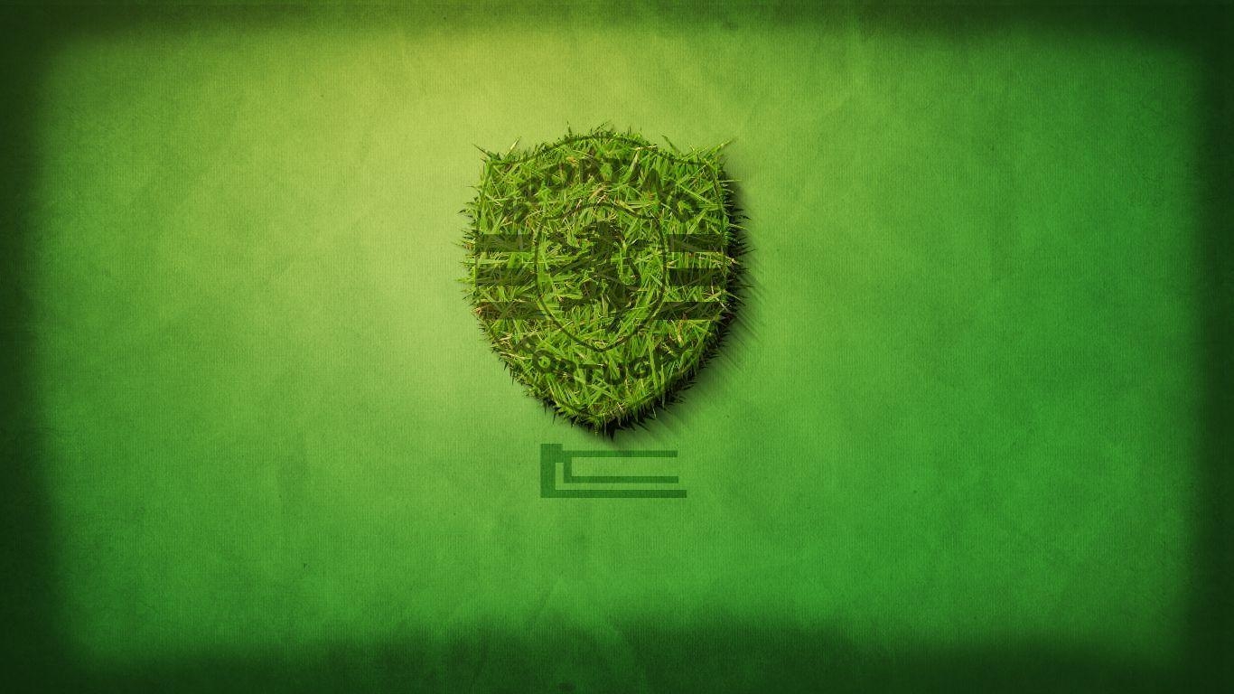 1370x770 Sporting CP on grass, Desktop