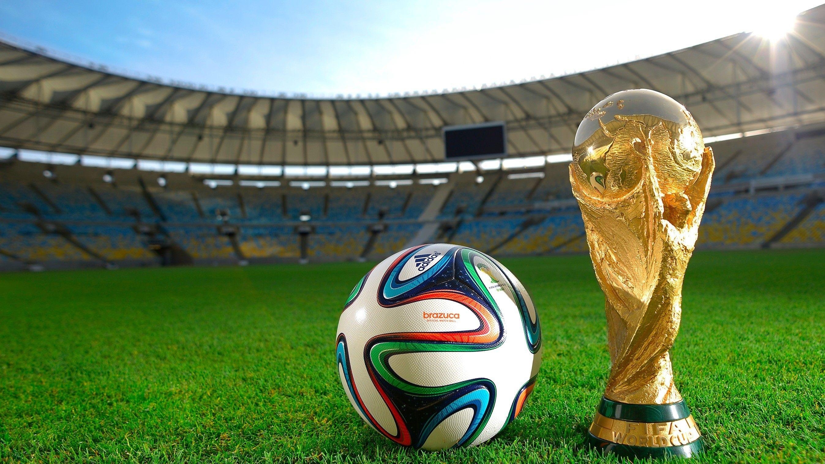 2700x1520 FIFA World Cup Trophy Brazuca Ball Free Wallpaper HD, Desktop