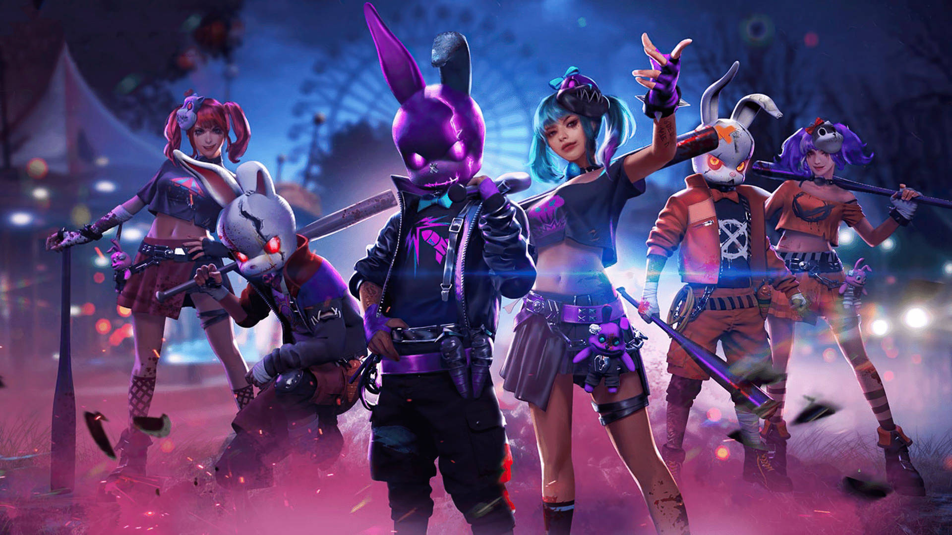 1920x1080 Download Free Fire 4k Bunny And Clown, Desktop