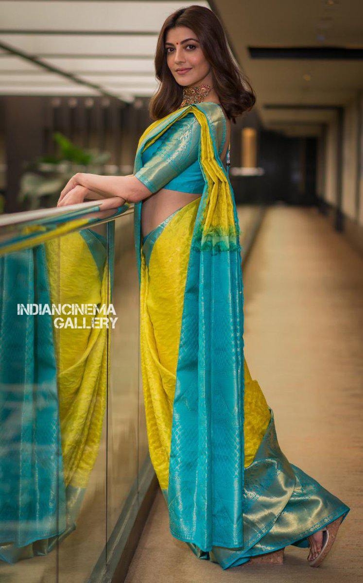 750x1200 Kajal Aggarwal Photo In Saree 4, Phone