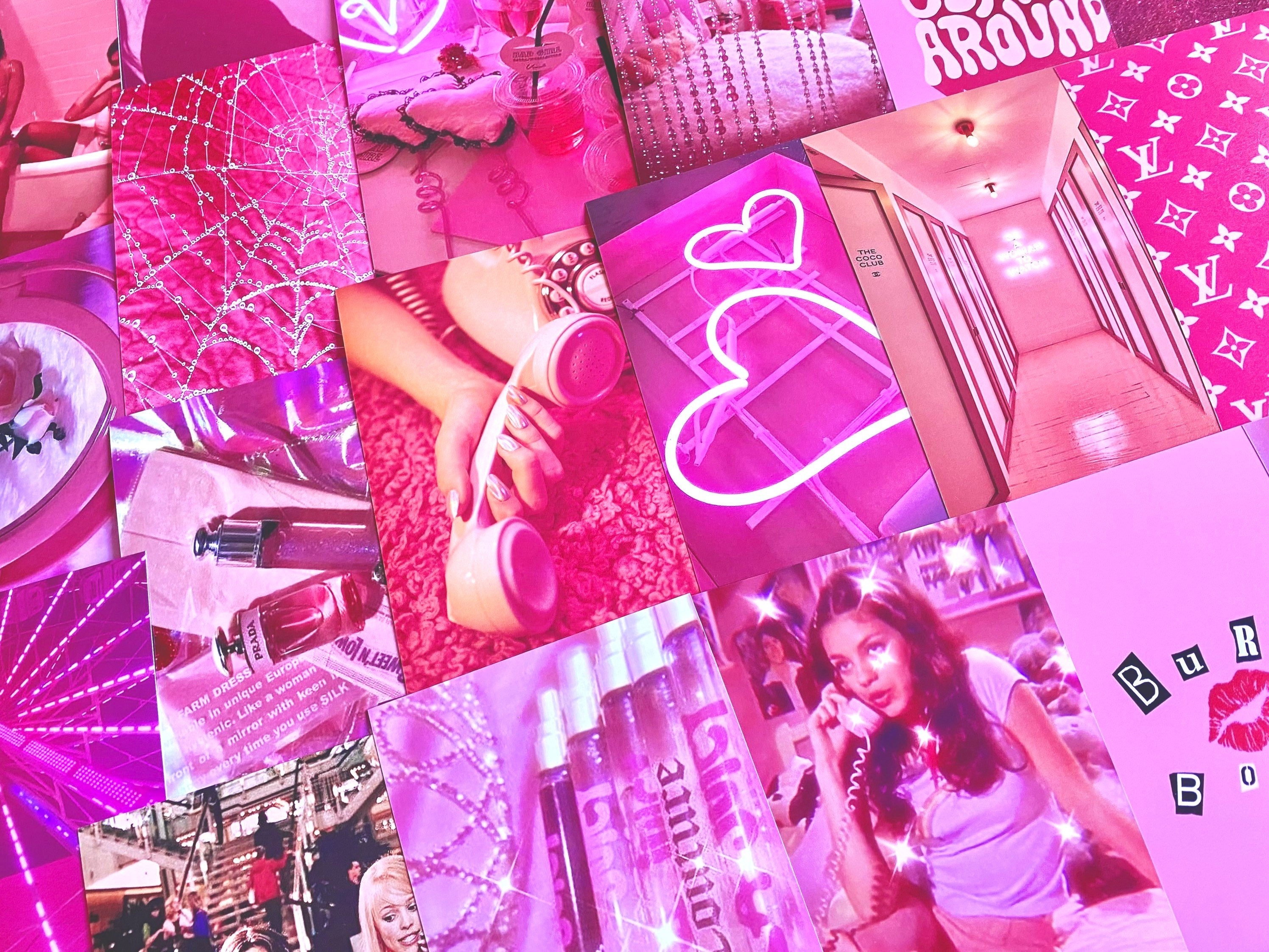 3000x2250 Pretty in Pink Y2k Aesthetic Photo Collage Kit, Desktop