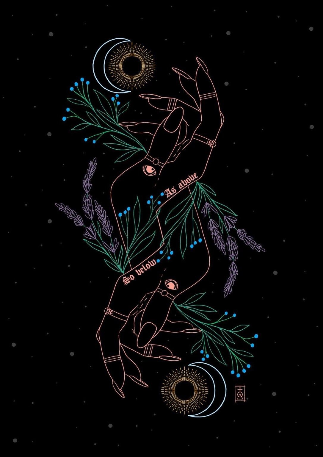 1090x1540 Celestial iPhone wallpaper moon & stars. Witchy wallpaper, Wiccan wallpaper, Witch wallpaper, Phone