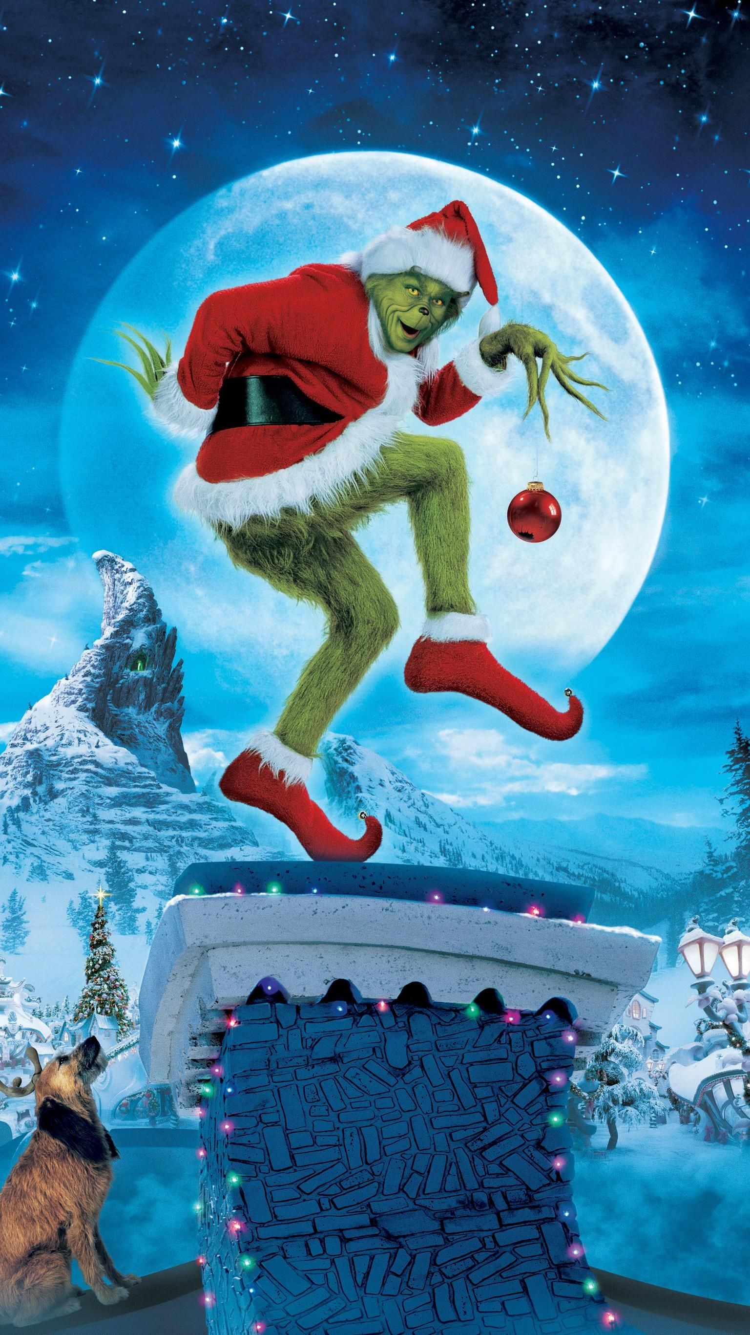 1540x2740 How the Grinch Stole Christmas (2000) Phone Wallpaper. Moviemania. Fondos de navidad para iphone, Fondos de pantalla de invierno, Papel tapiz disney, Phone