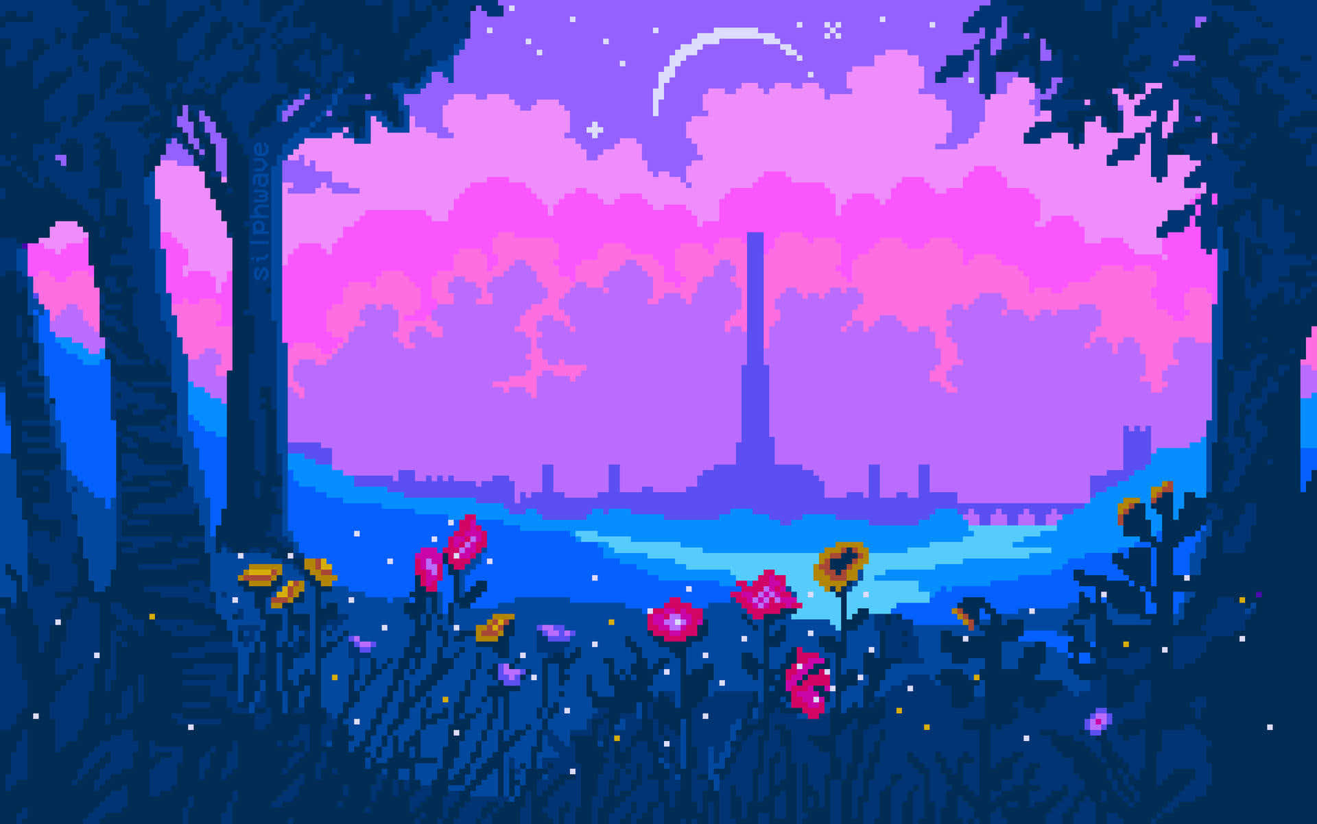 1920x1210 Pixel Art Background s, Desktop