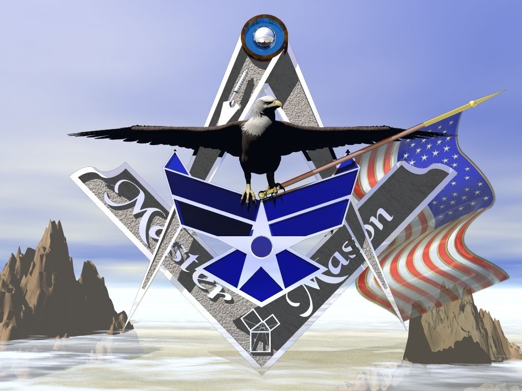 1030x770 Masonic Symbol w/ US Air Force Logo, Desktop