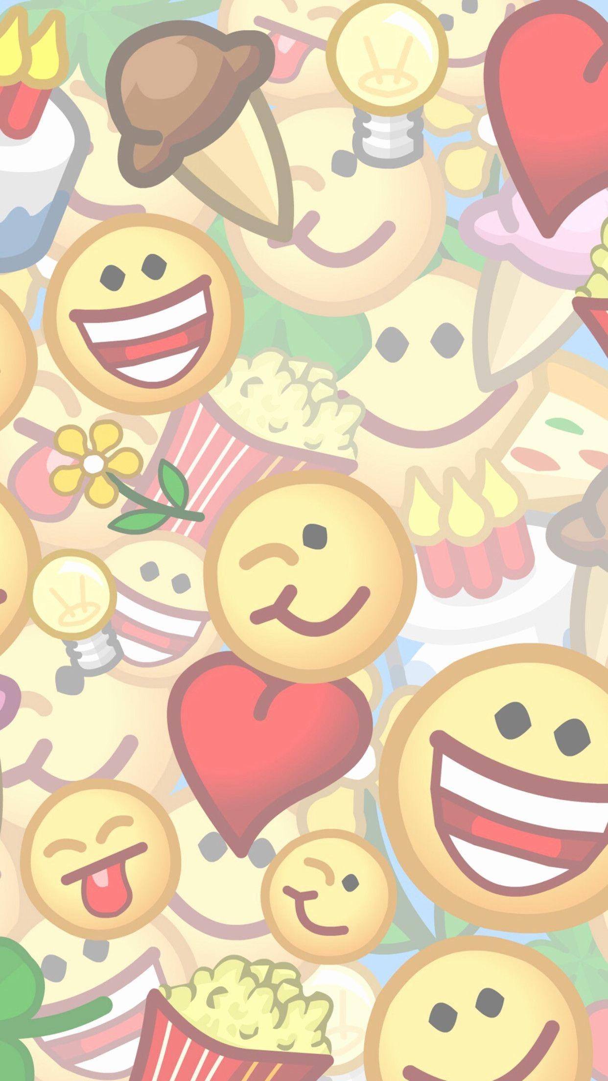 1250x2210 Cute Emoji Wallpaper, Phone