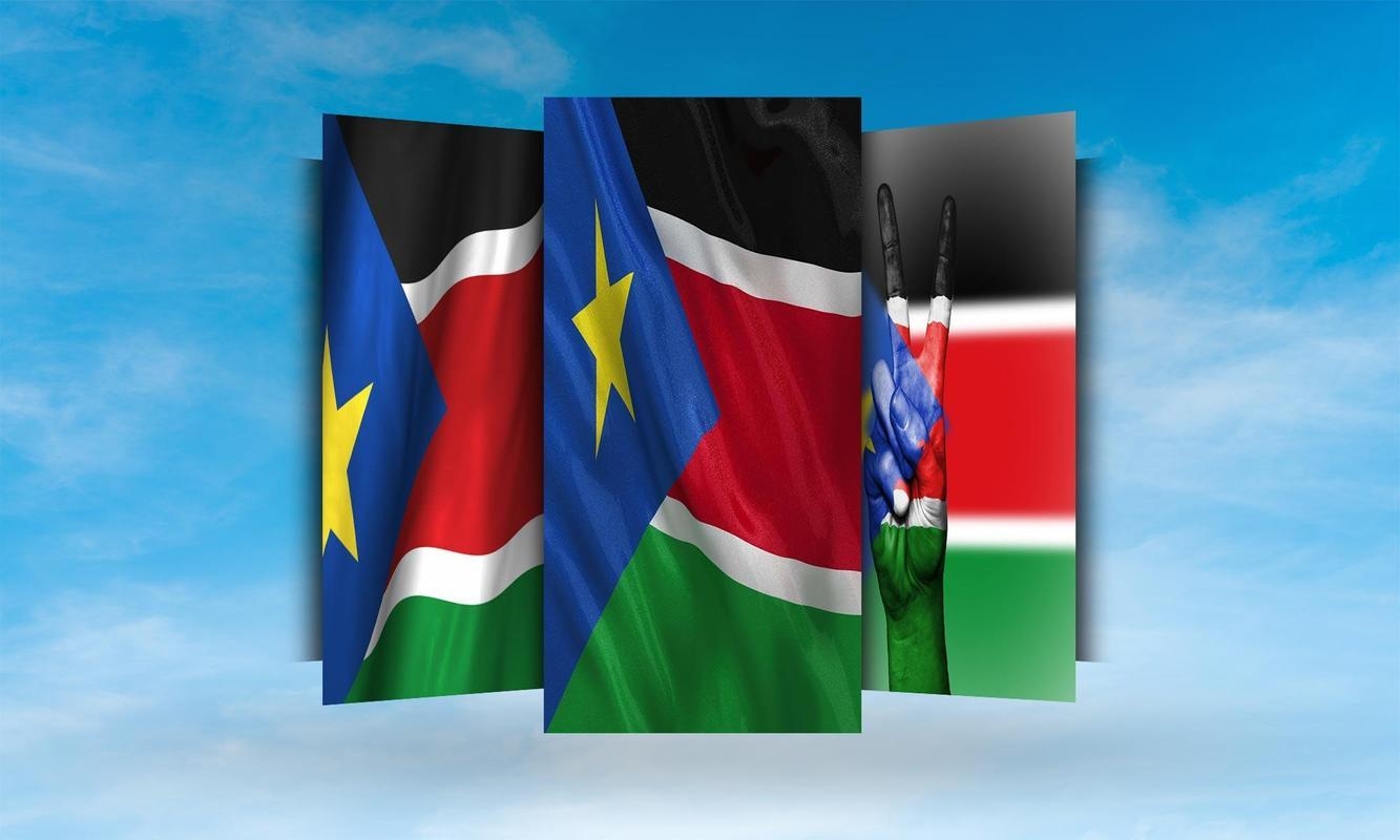 1340x800 South Sudan Flag Wallpaper for Android, Desktop