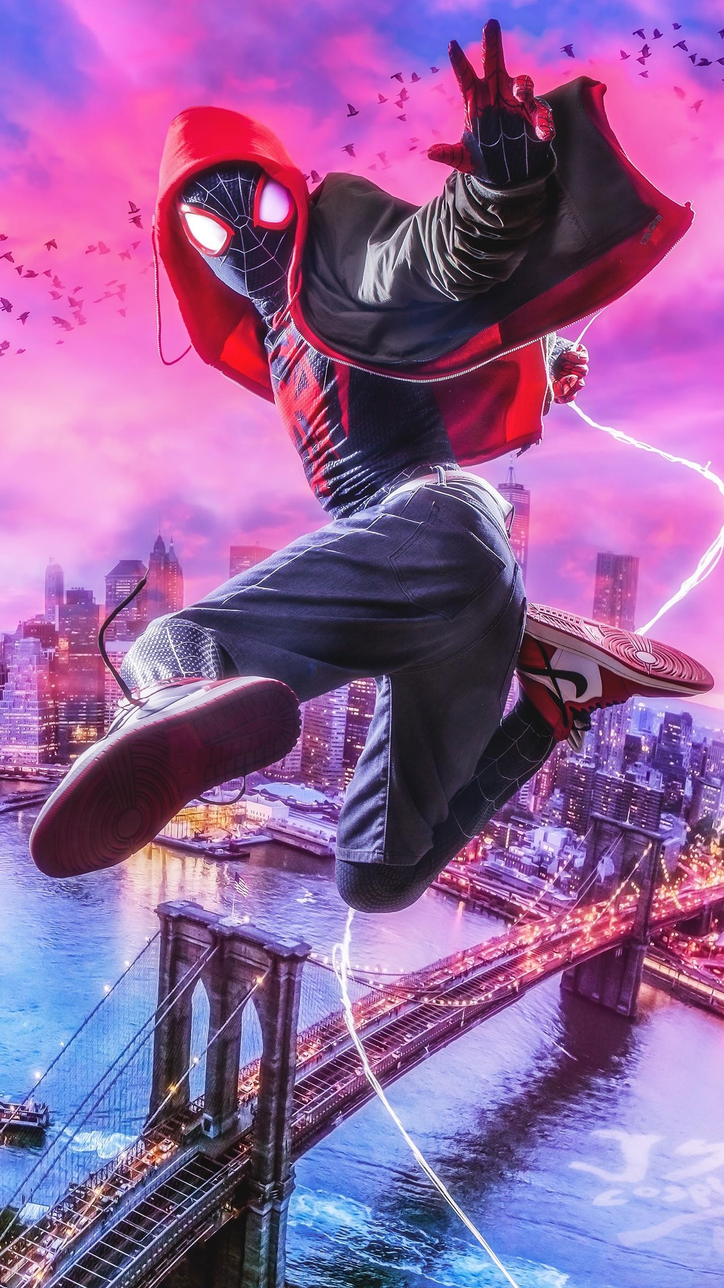 1440x2560 Spider Man Into The Spider Verse 4K Wallpaper. HD, Phone