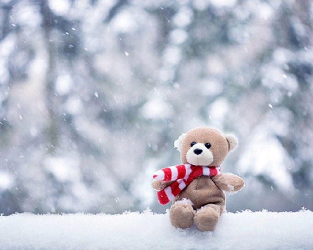 1030x820 snow falling.. Teddy Bear HD Wallpaper Desktop HD, Desktop