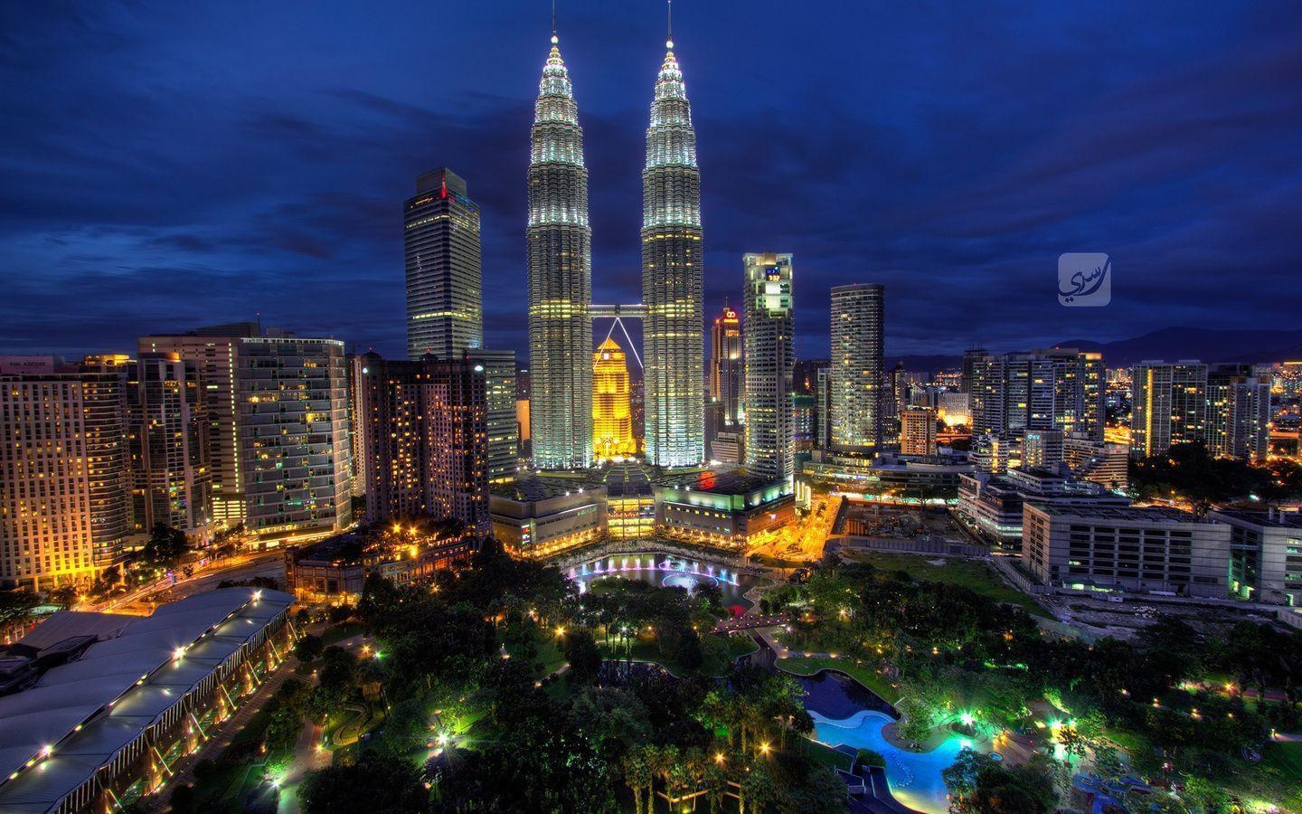 1440x900 Malaysia, Kuala Lumpur, Kuala Lumpur, Night, Blue Hour, Desktop