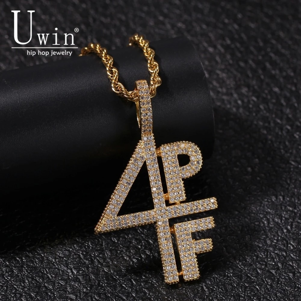 1000x1000 Uwin 4pf Pendant Cubic Zirconia Micro Paved Four Pockets Full Lilbaby Cz Bling Iced Out Necklace For Men Jewelry, Phone