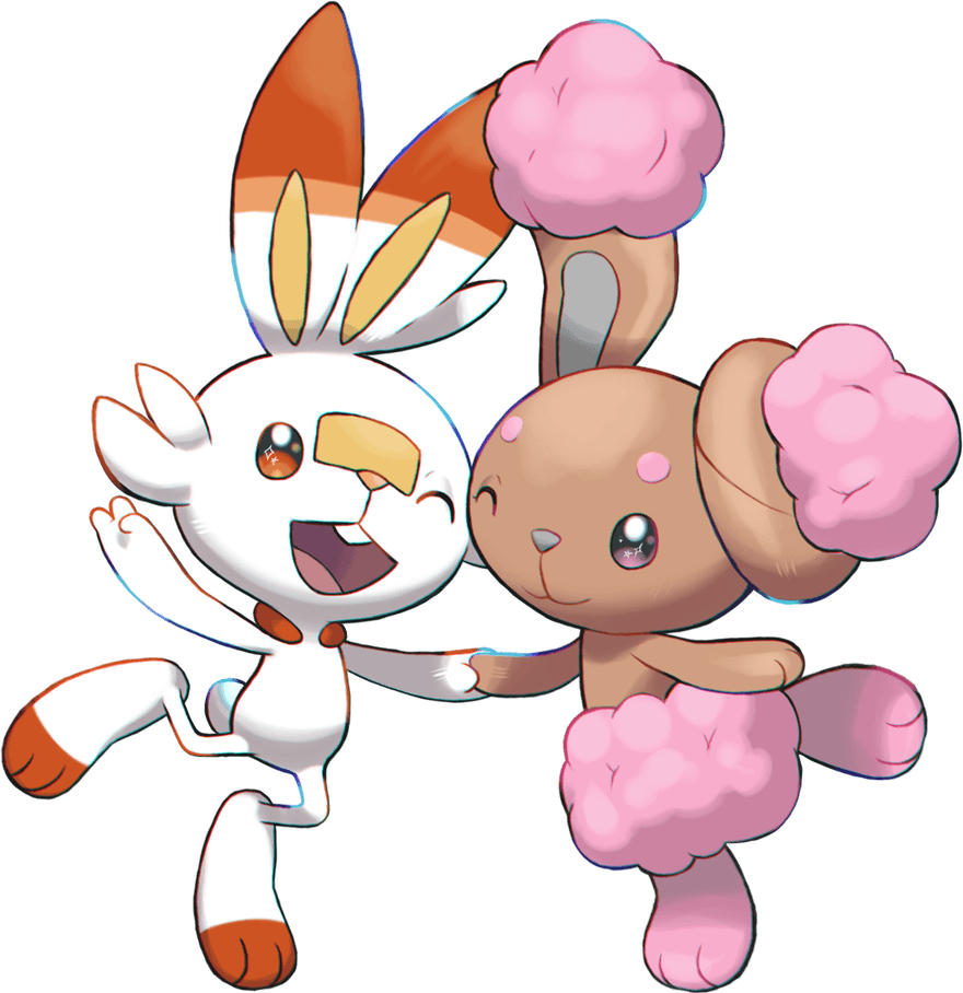 880x910 Pokemon sword shield Scorbunny And Buneary by vikthor01. Pokémon, Phone