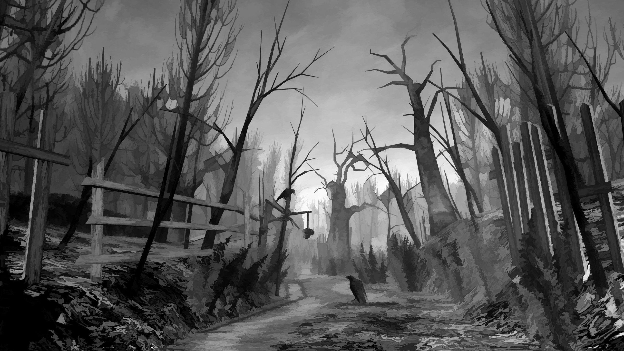 2560x1440 Scary Background Wallpaper 2560×1440 Creepy Forest Background 35, Desktop