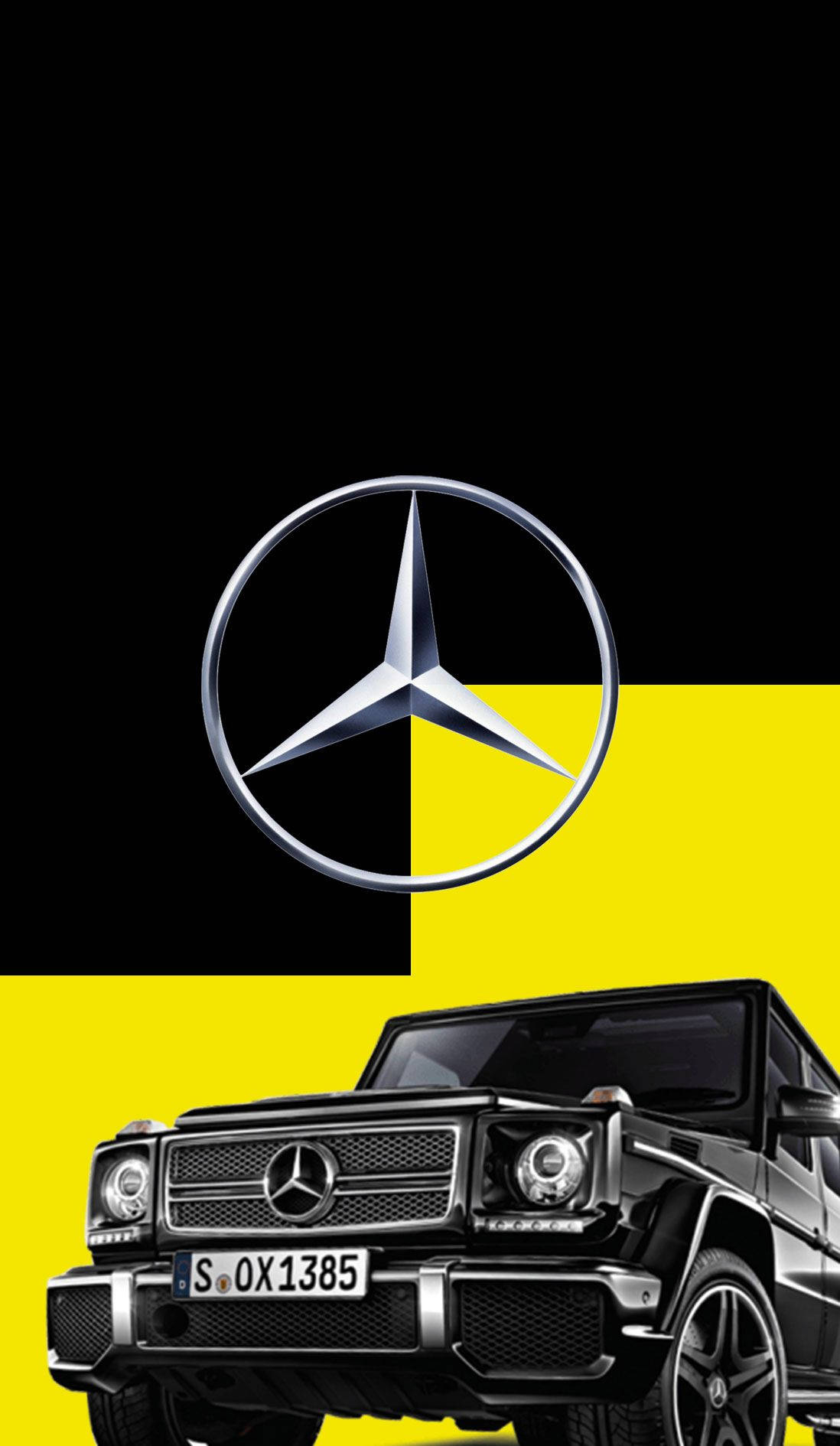 1100x1890 Download Black And Yellow Mercedes Amg IPhone Wallpaper, Phone