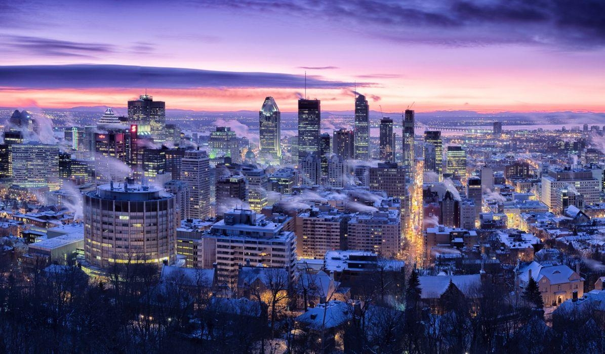 1200x700 Canada Houses Winter Sky Megapolis Night Montreal Quebec Cities, Desktop