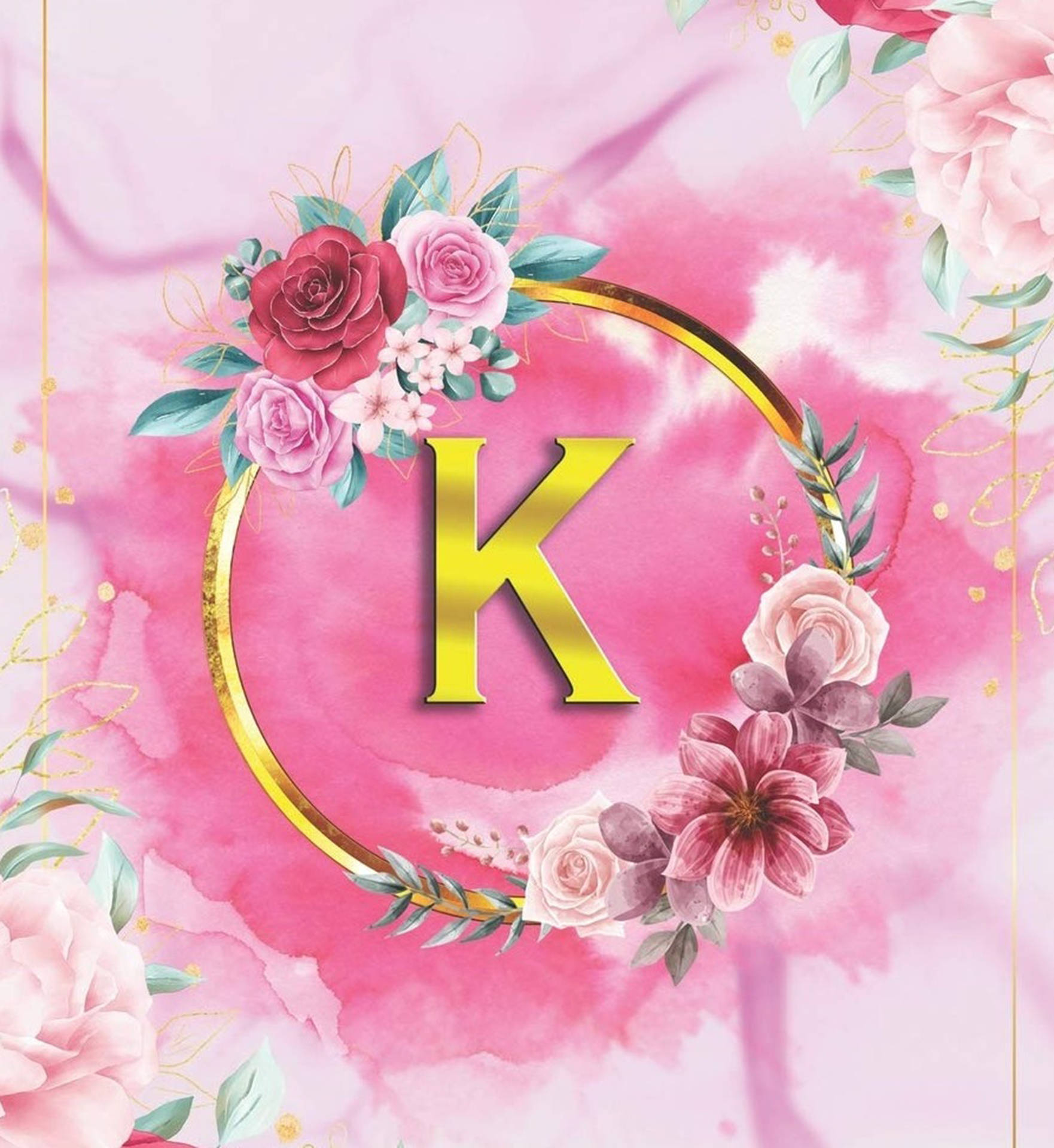 1770x1920 Download Beautiful Letter K Monogram Wallpaper, Phone