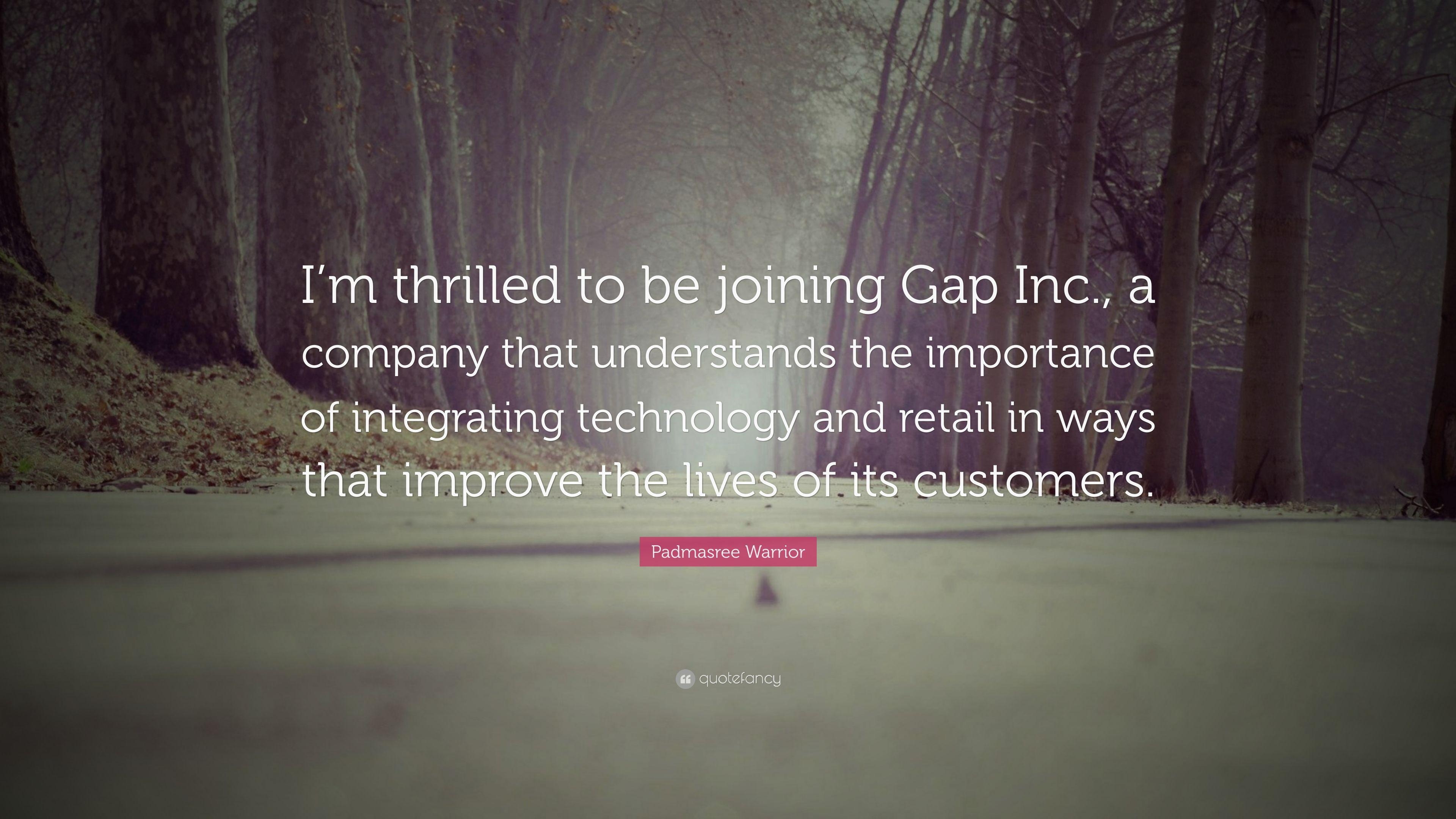 3840x2160 Padmasree Warrior Quote: “I'm thrilled to be joining Gap Inc., a, Desktop