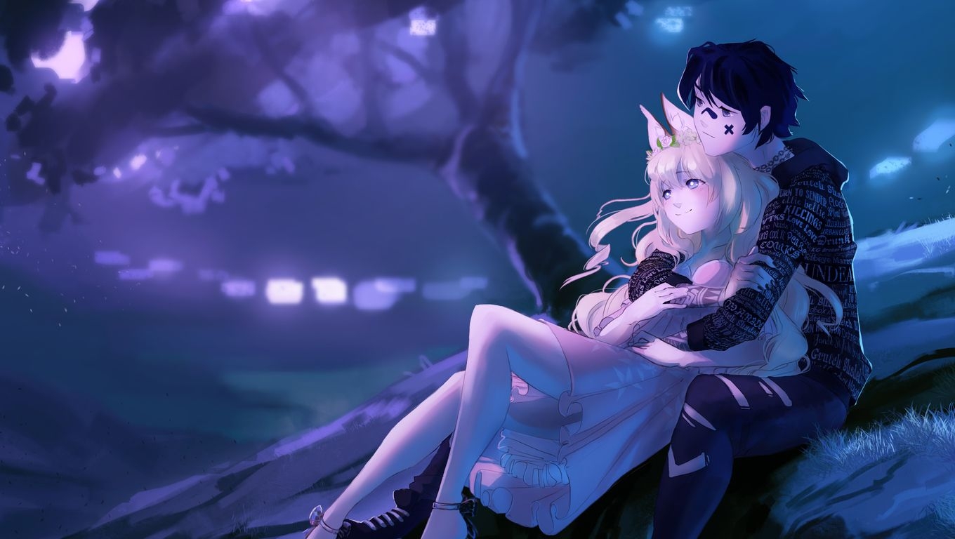 1360x770 Anime Pfp Couple, Couple Pfp / Tons of awesome couples anime wallpaper to download for free, Desktop