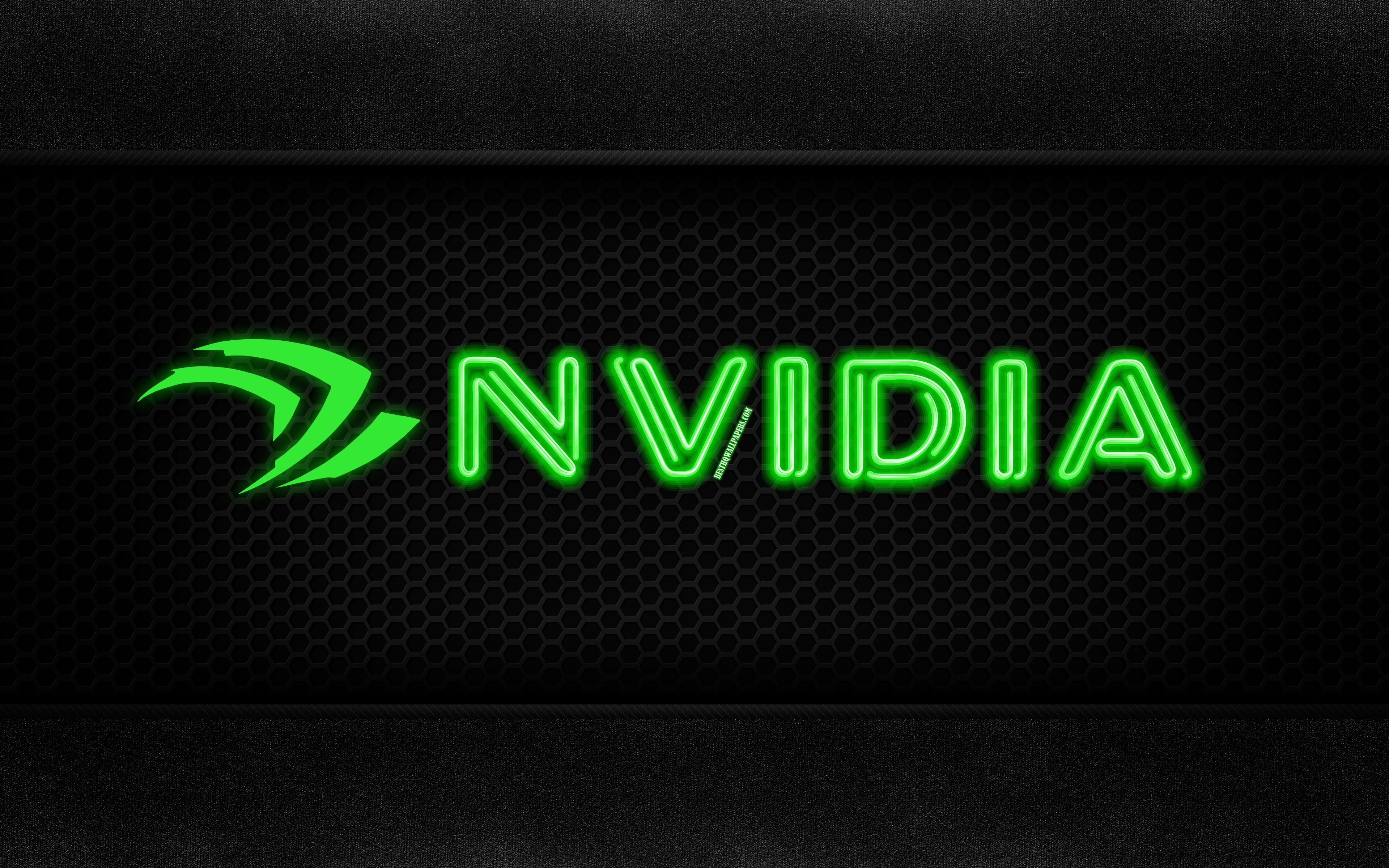 3840x2400 Nvidia, 4k, neon logo, creative, metal background, Nvidia logo. Neon logo, Neon, Nvidia, Desktop