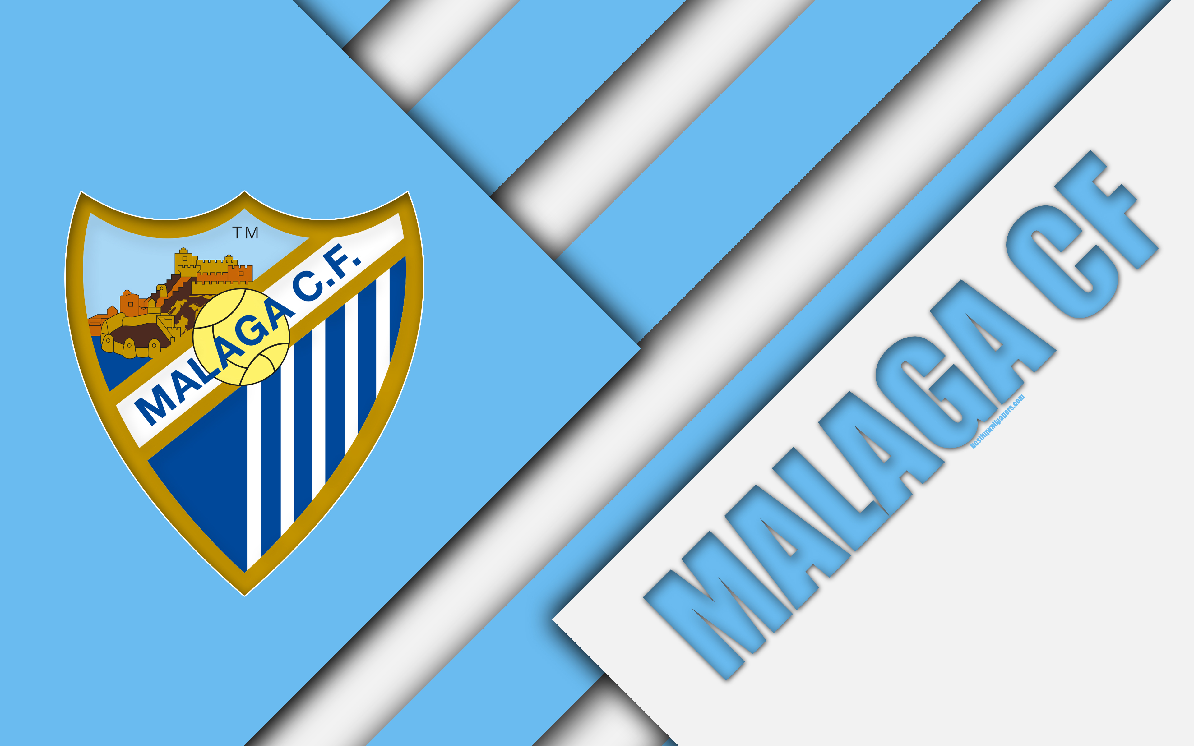 3840x2400 Download wallpaper Malaga CF, 4K, Spanish football club, Malaga, Desktop