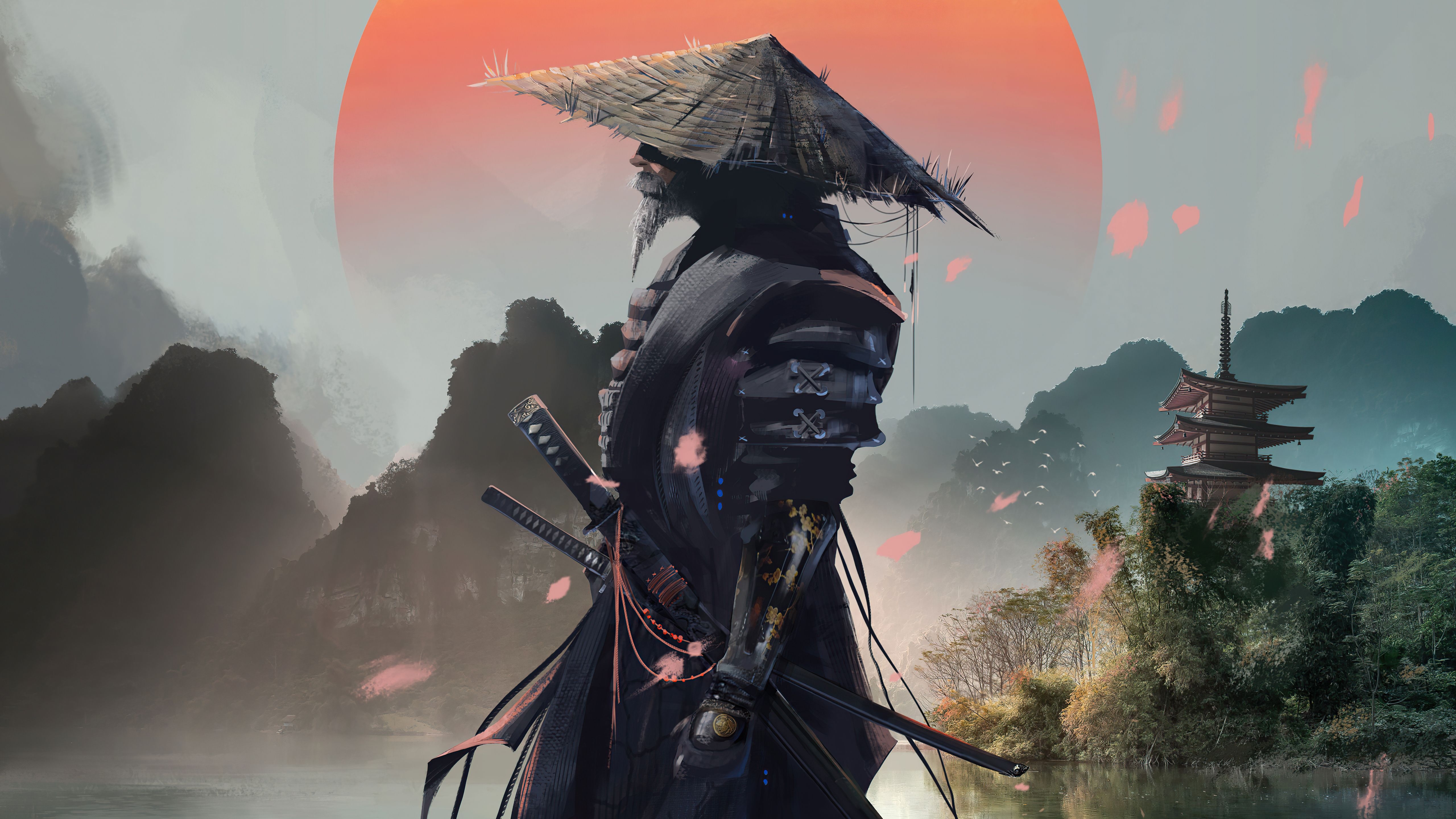 5120x2880 4K Fantasy Samurai Wallpaper and Background Image, Desktop