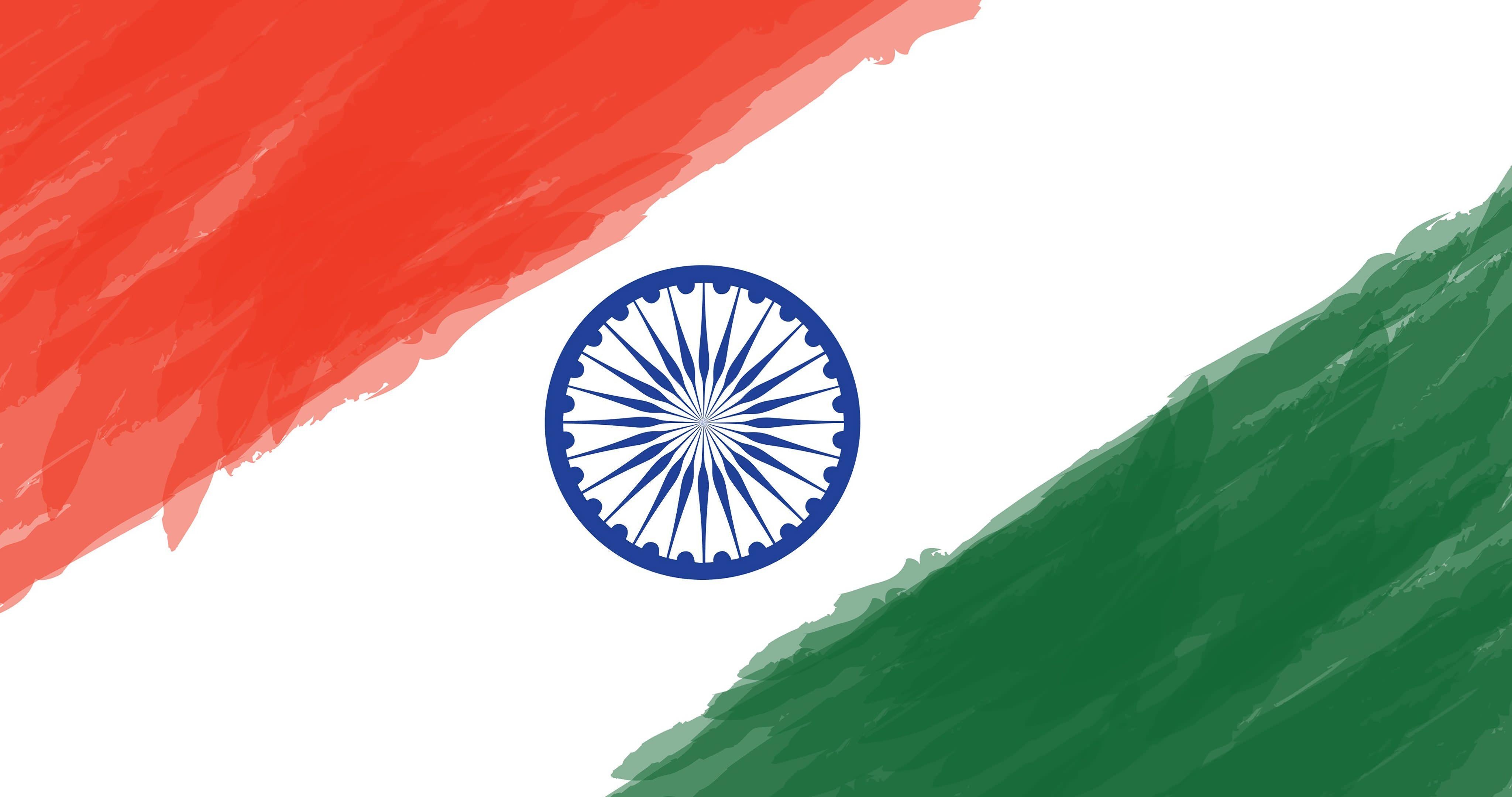 4100x2160 Indian Flag Indian Map Awasome Water Painting Pics Free Download, Desktop