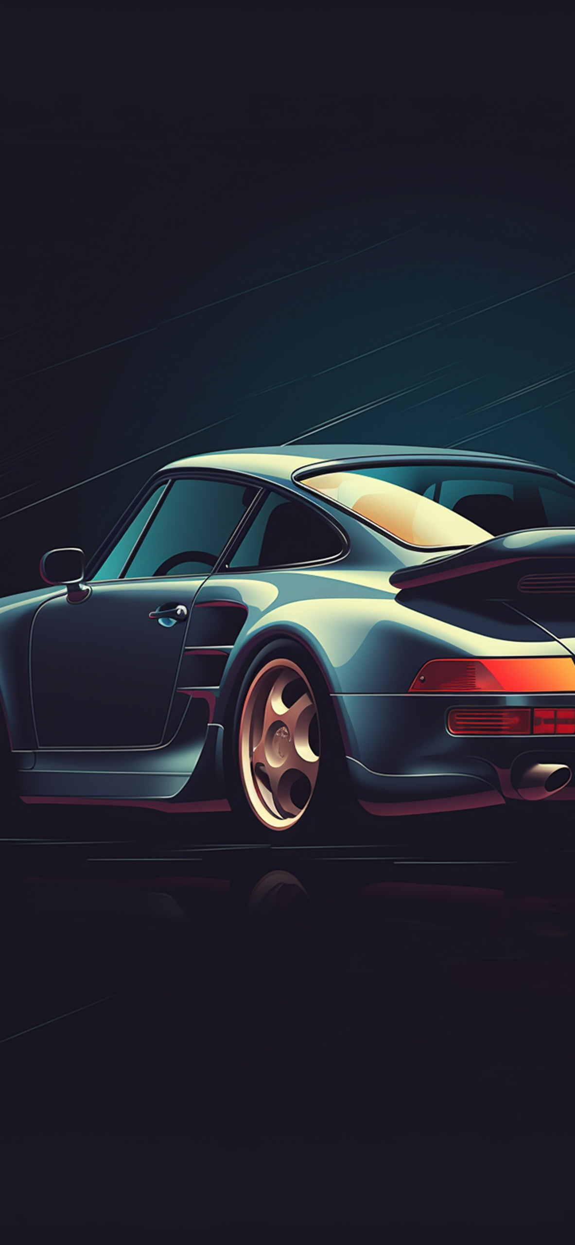 1190x2560 Porsche 930 Dark Wallpaper Wallpaper for iPhone 4k, Phone