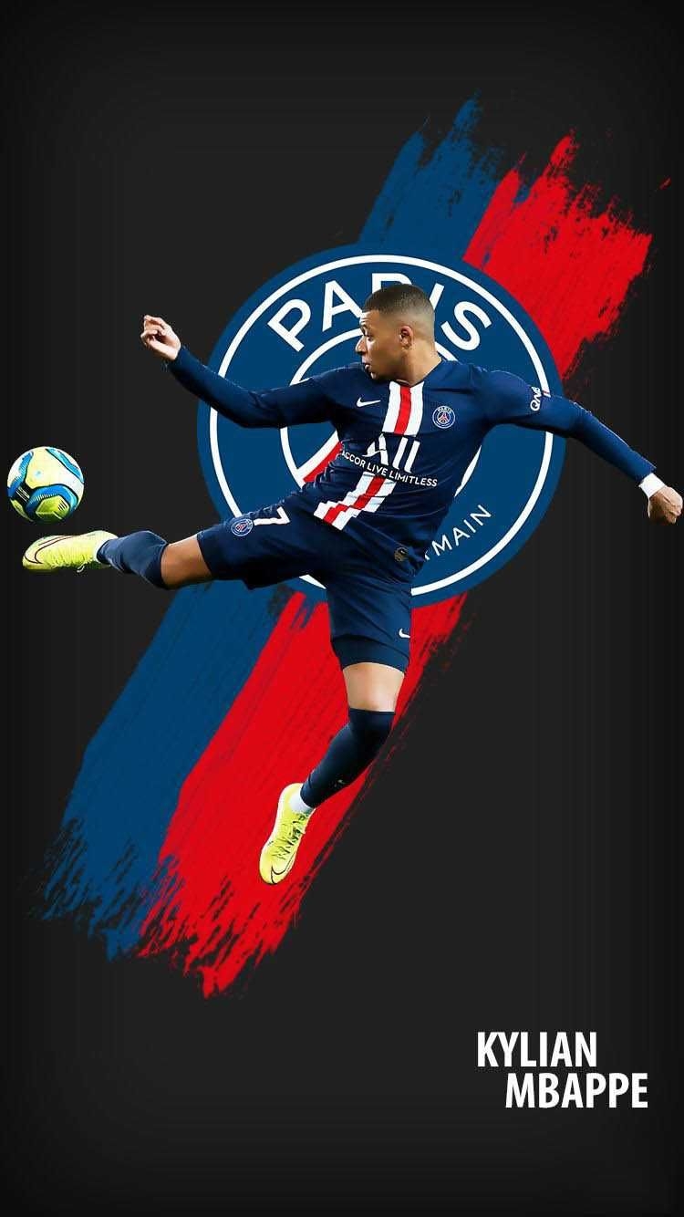 750x1340 Mbappe Wallpaper Discover more Footballer, Forward, French, Mbappe, Professional wallpaper.. Kylian mbappé, Football wallpaper, Soccer picture, Phone