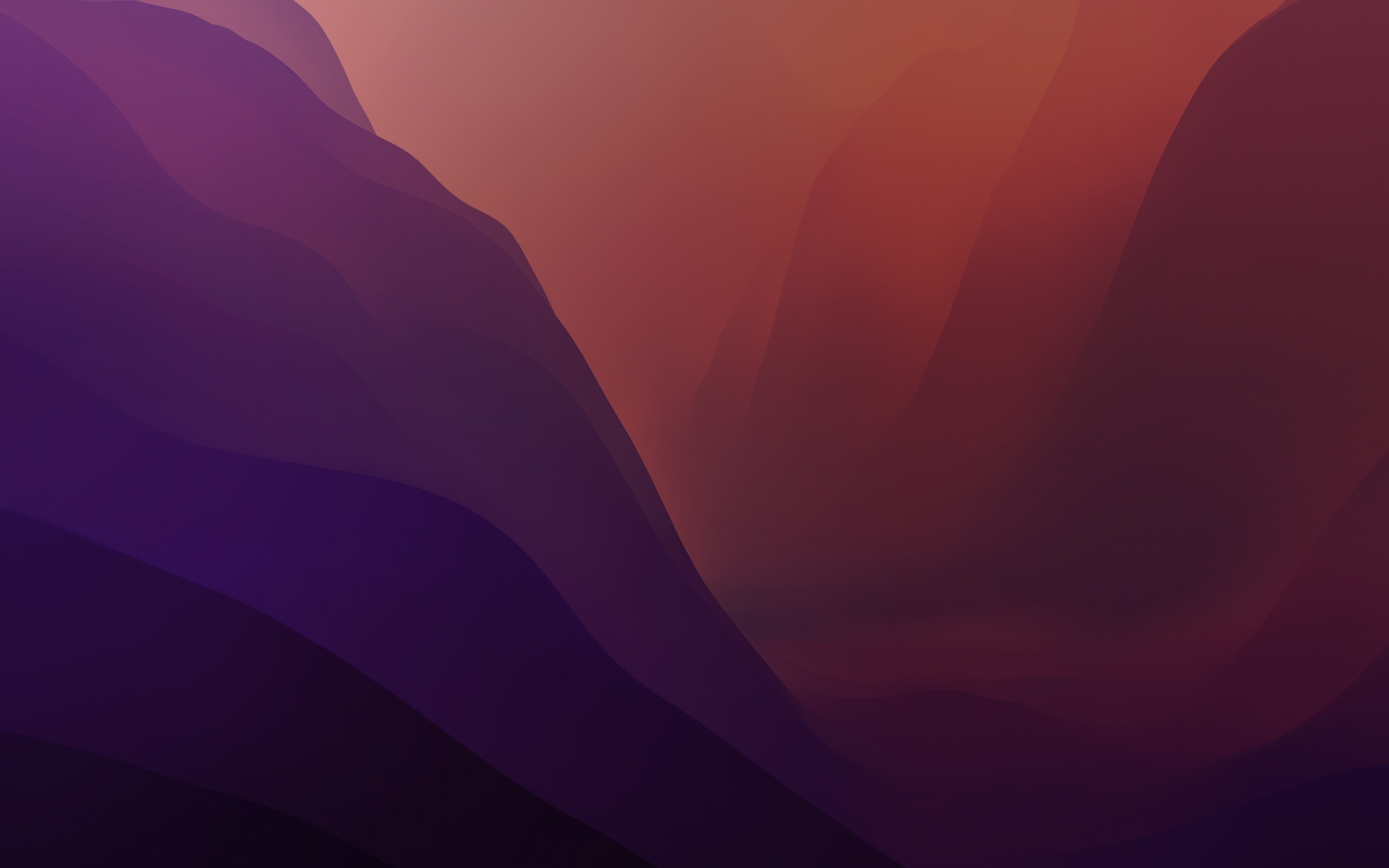 2880x1800 macOS Monterey Wallpaper 4K, Stock, Red, Dark Mode, Gradients, Desktop