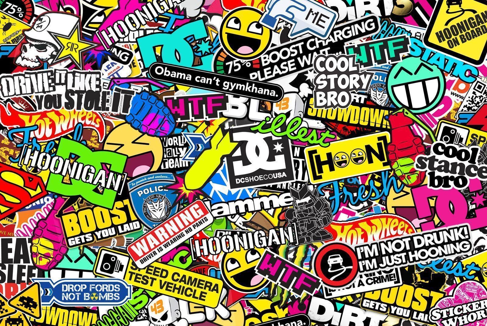 1600x1080 Sticker Bomb Wallpaper HD, Desktop