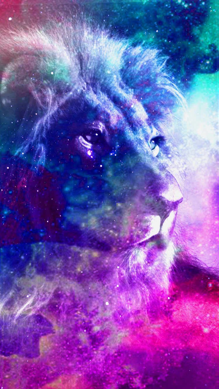 750x1340 This is the lion I photohopped It is now galaxy lion, Phone