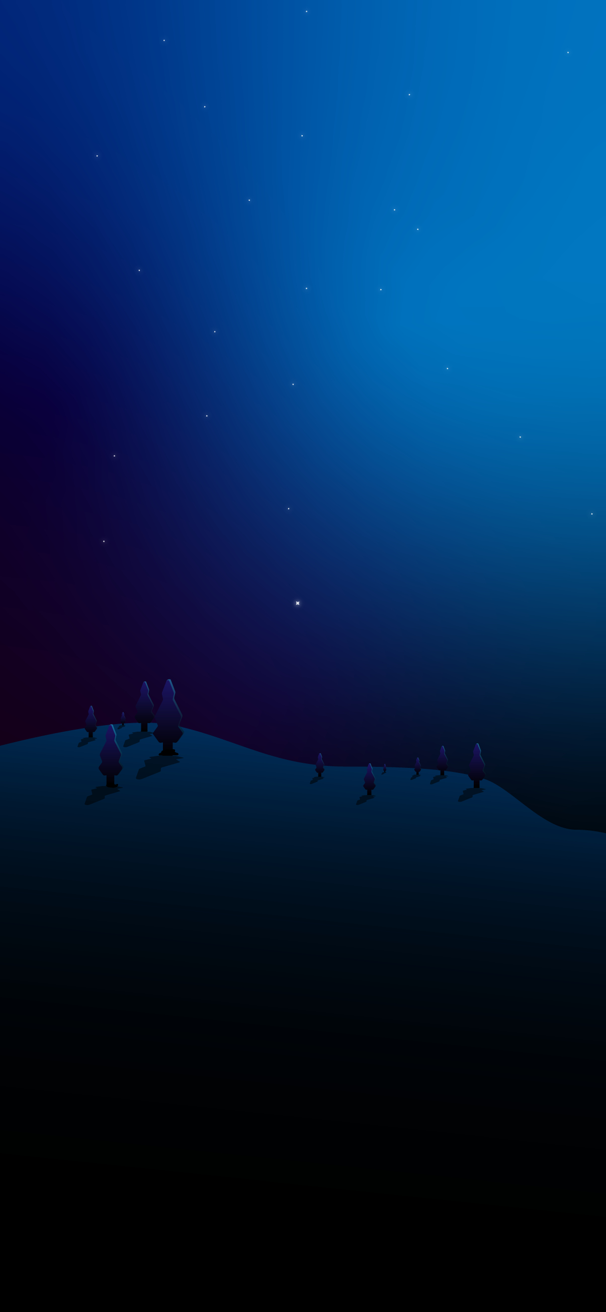 1210x2610 MINIMALIST WALLPAPER 4K NIGHT FOREST, Phone