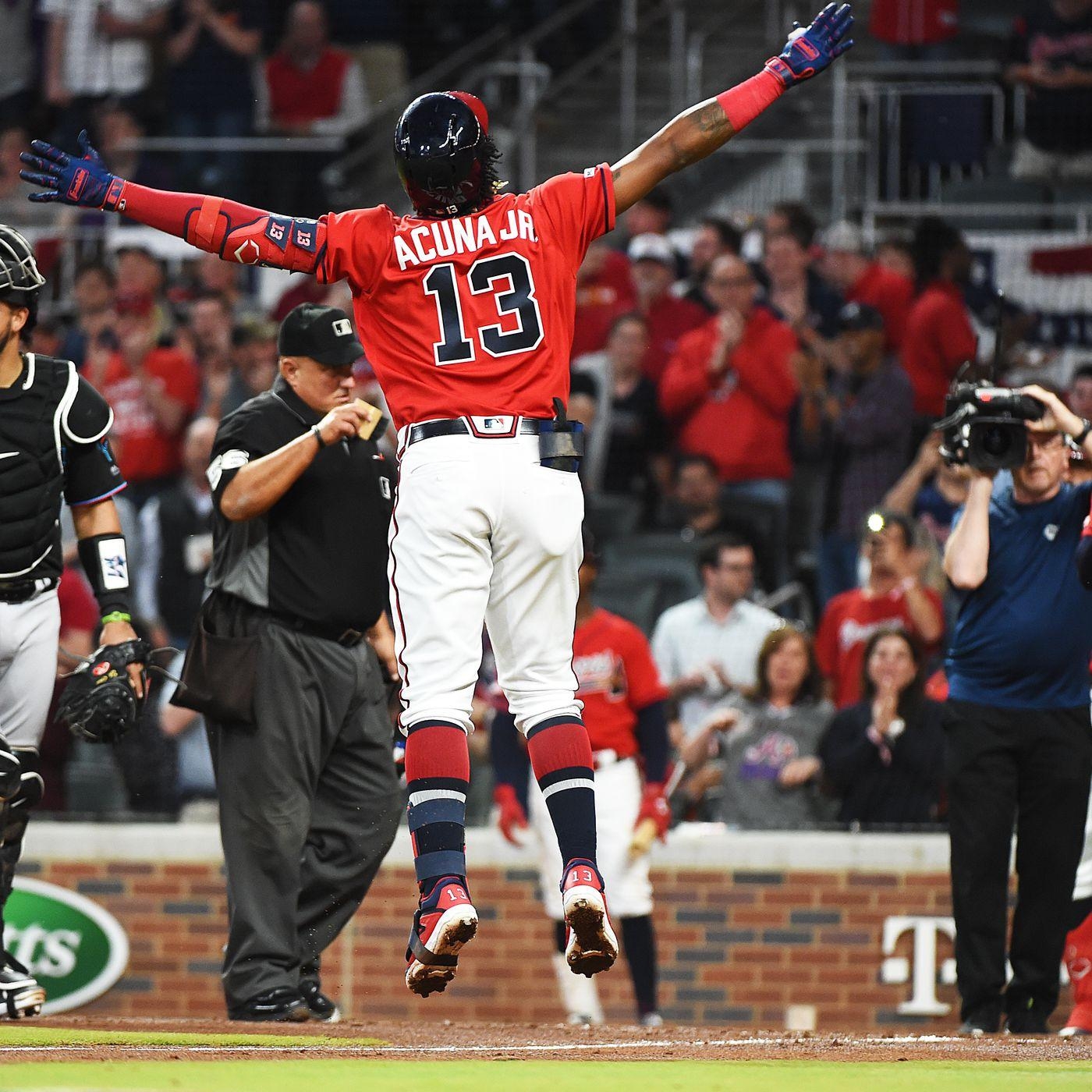 1400x1400 VIDEO: Ronald Acuña Jr. homers seconds after “sophomore, Phone