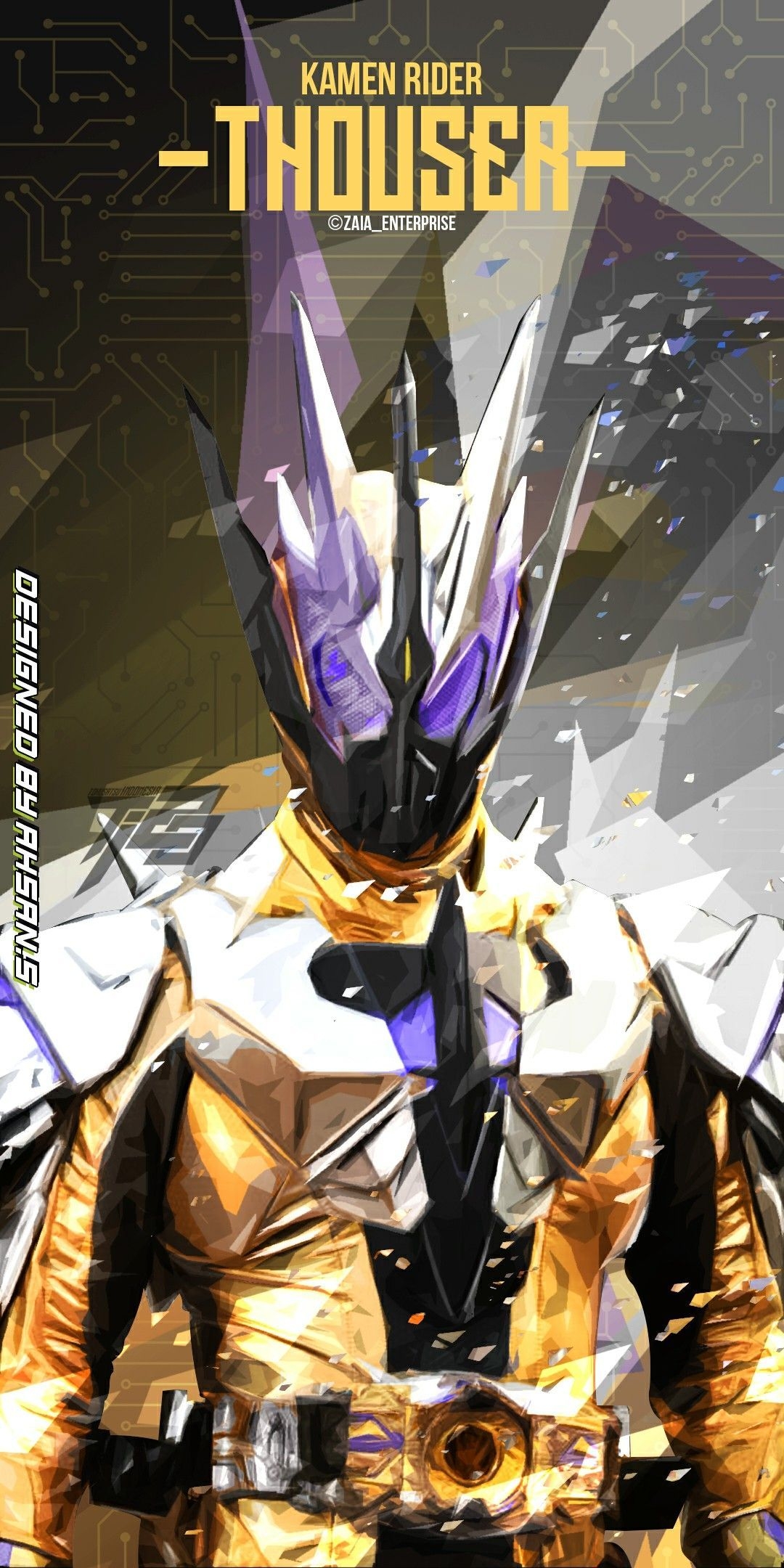 1080x2160 KAMEN RIDER THOUSER © ZAIA_ENTERPRISE di 2020. Animasi, Seni, Gambar, Phone