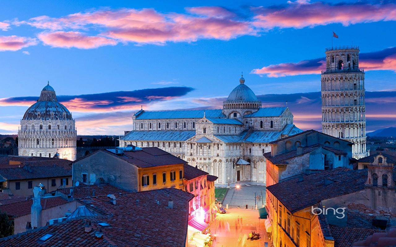 1280x800 image Italy Pisa Street Cities Building, Desktop