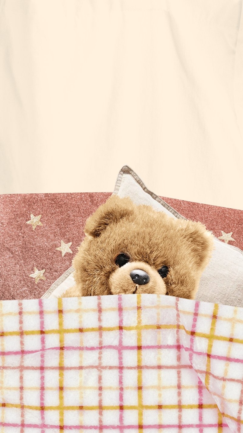 800x1430 Teddy bear sleeping iPhone wallpaper, Phone